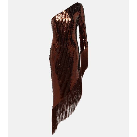 ❤️Taller Marmo One-Shoulder Sequin Embellishments Midi Dress❤️ - Picture 1 of 3